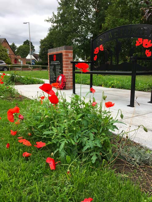 poppies war memorial garden